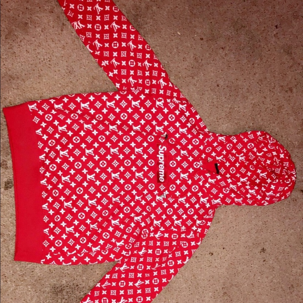 SupremeXLouisVuitton Box Logo Hooded Sweatshirt - Picture 2 of 3